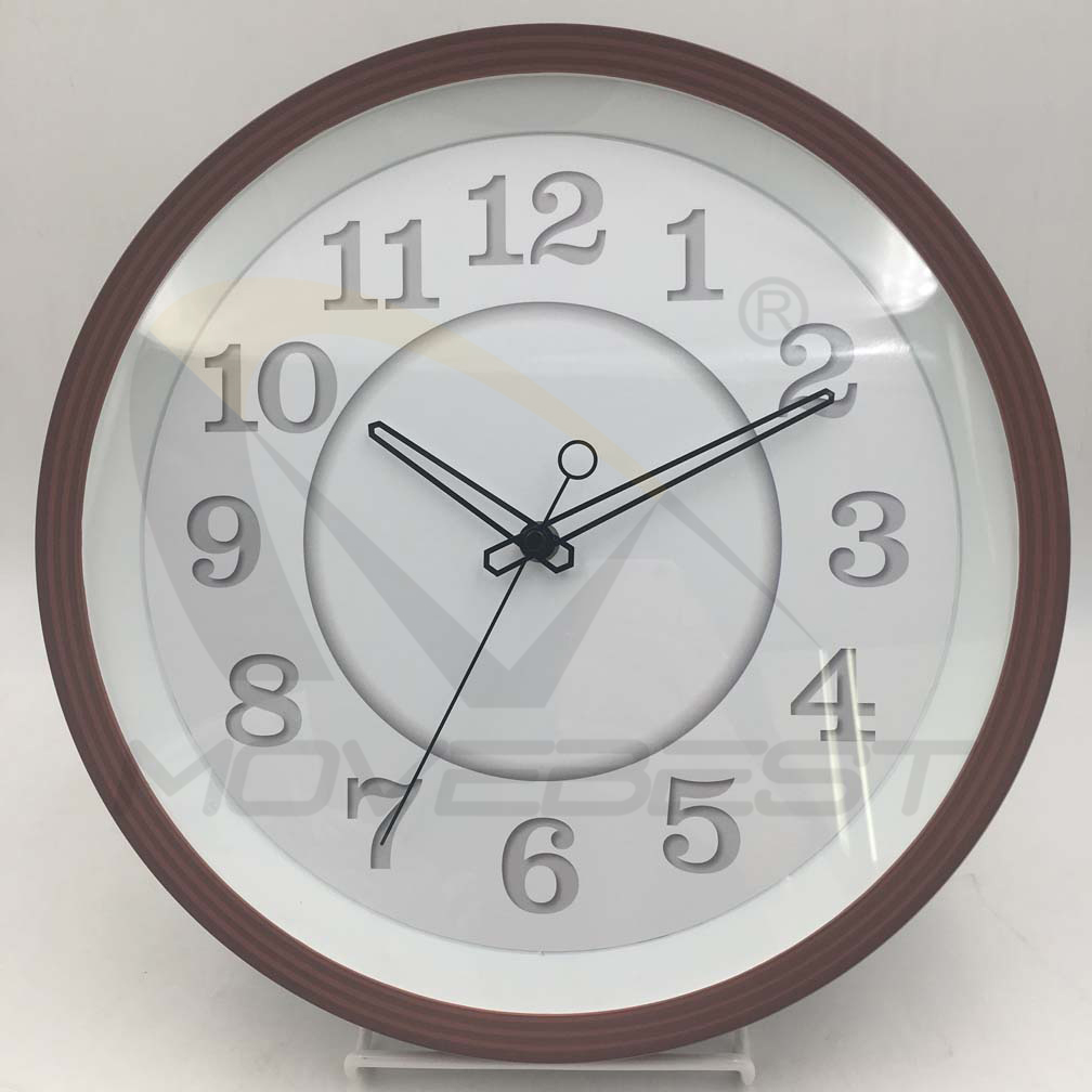 Plastic Wall Clock Wooden Finishing Round 13.5 inch -9075(图5) 9075 wood(图5)