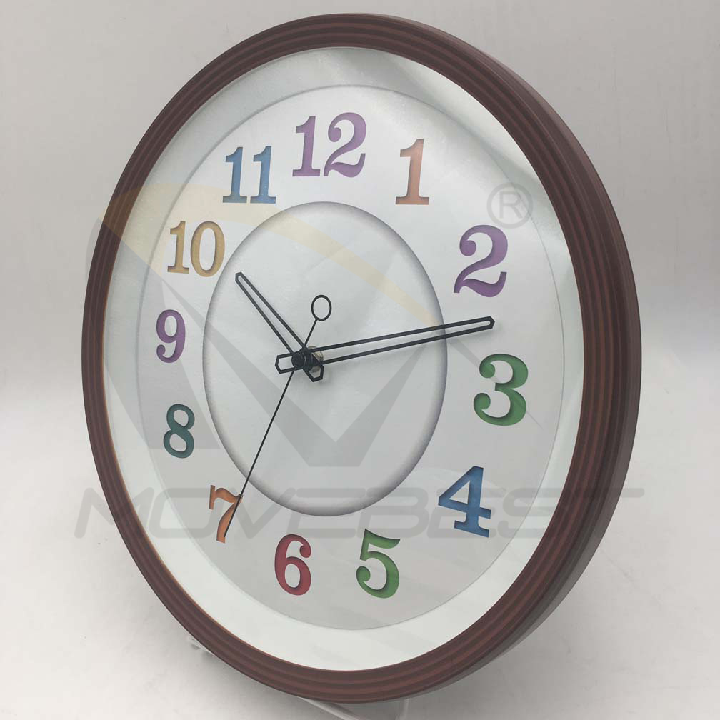 Plastic Wall Clock Wooden Finishing Round 13.5 inch -9075(图8) 9075 wood(图8)