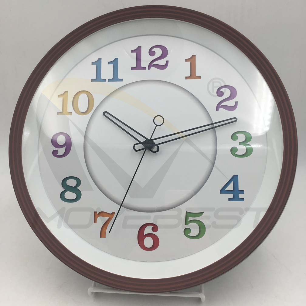 Plastic Wall Clock Wooden Finishing Round 13.5 inch -9075(图7) 9075 wood(图7)