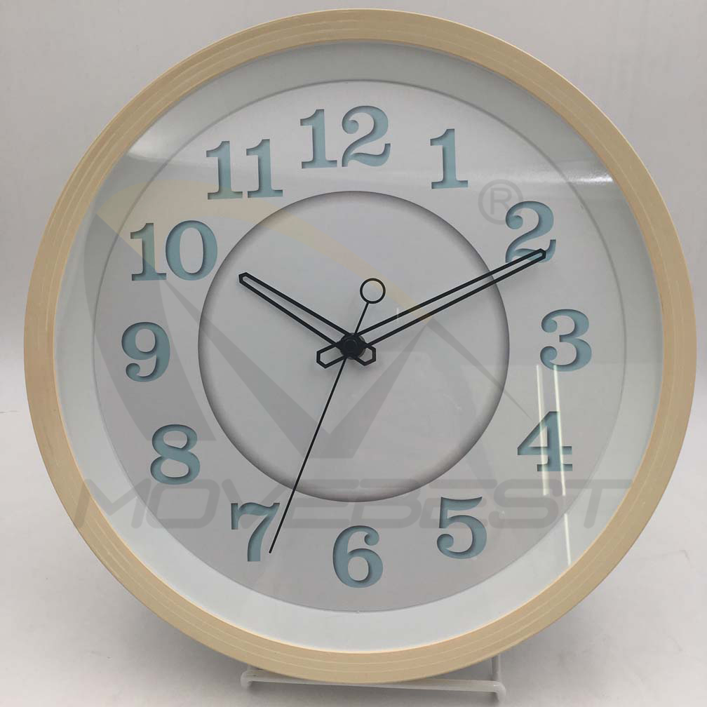Plastic Wall Clock Wooden Finishing Round 13.5 inch -9075(图9) 9075 wood(图9)