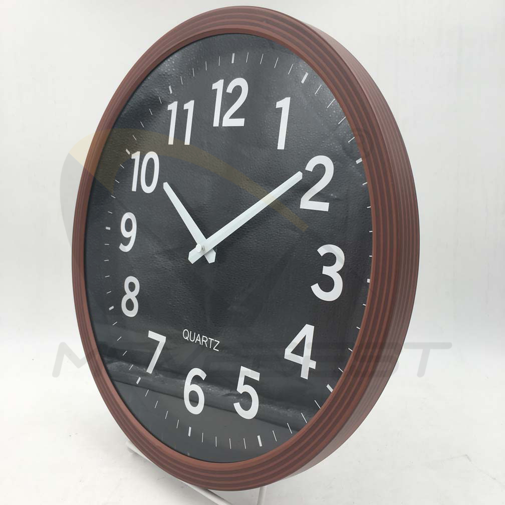 Plastic Wall Clock Wooden Finishing Round 14 inch -9111(图5) 9111 wood(图5)