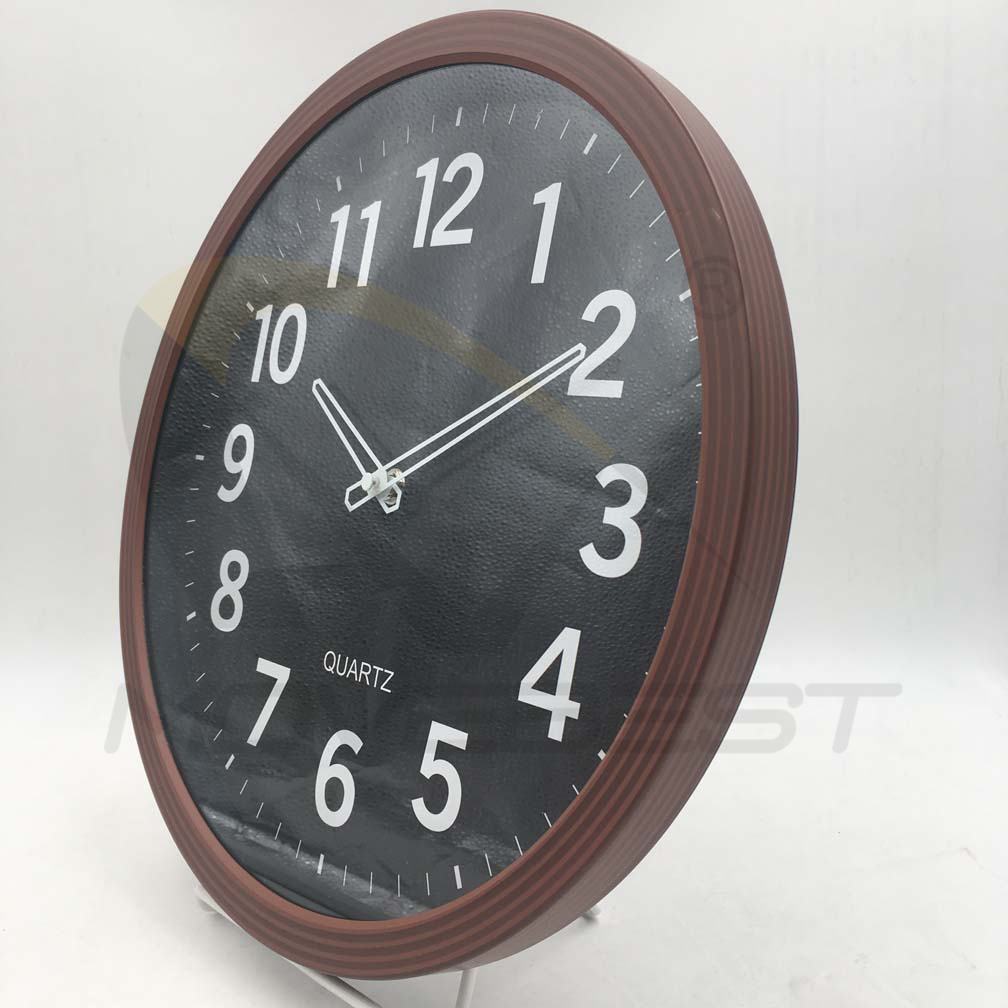 Plastic Wall Clock Wooden Finishing Round 14 inch -9111(图3) 9111 wood(图3)