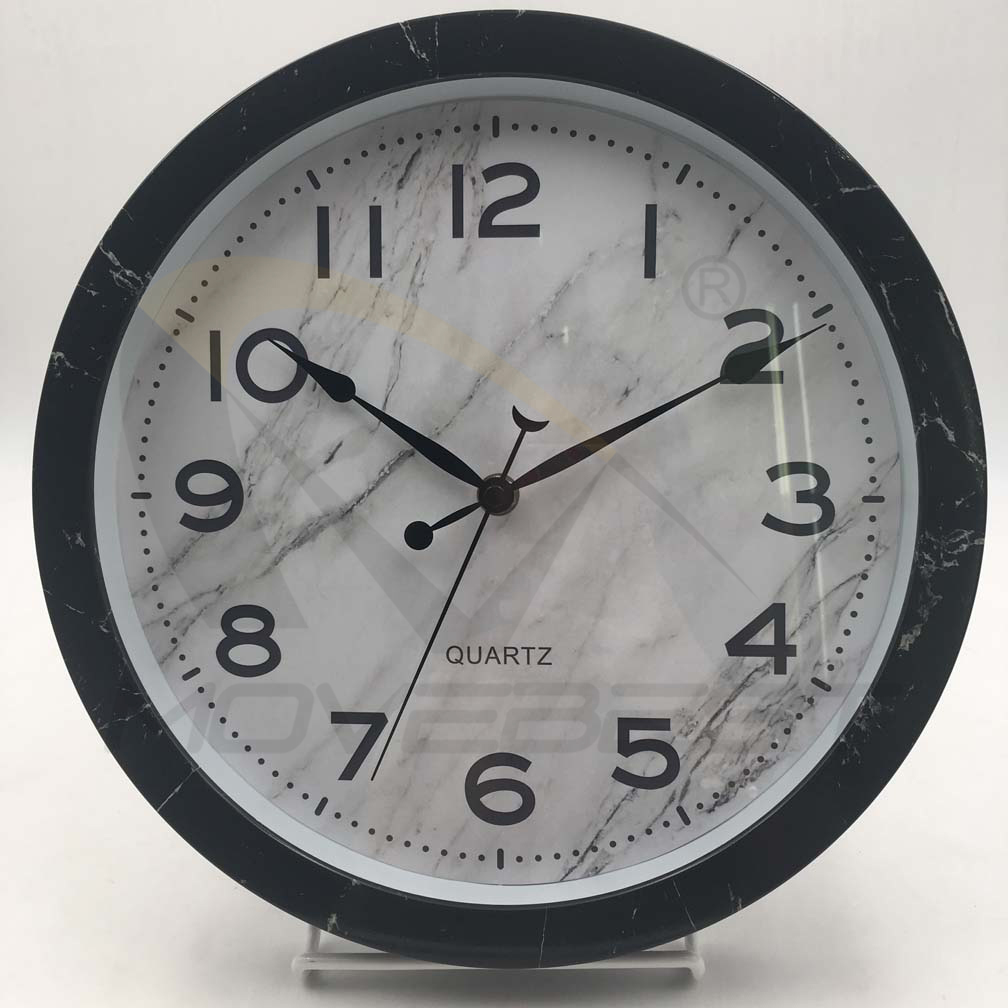 Plastic Wall Clock Marble Stone Finishing Round 12 inch -6156(图1) 6156 Marble(图1)