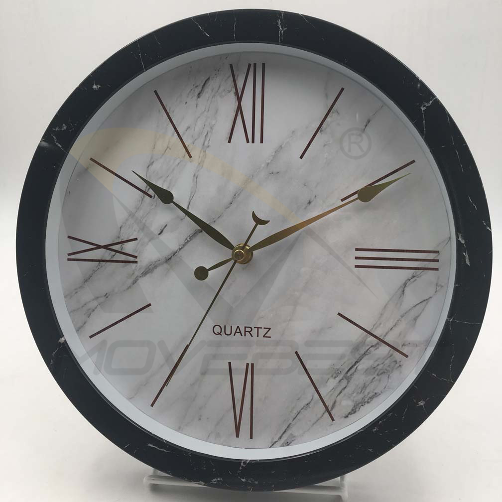 Plastic Wall Clock Marble Stone Finishing Round 12 inch -6156(图2) 6156 Marble(图2)