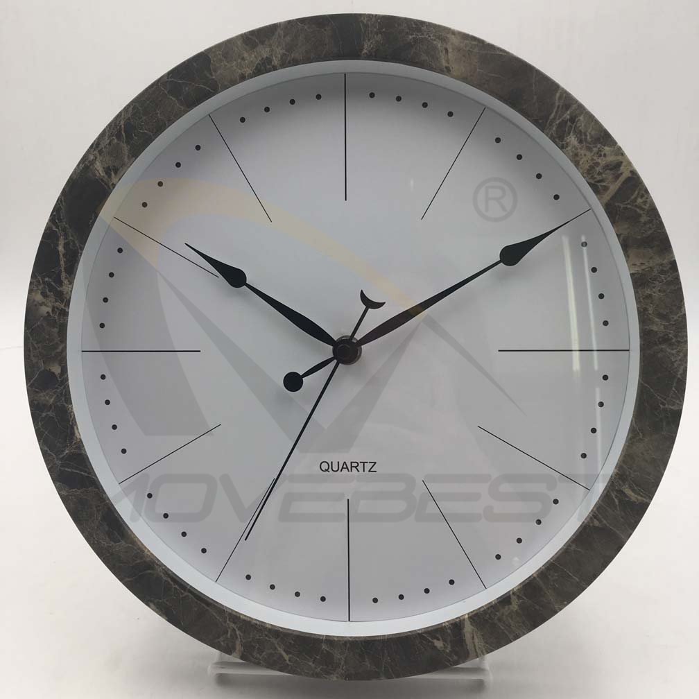 Plastic Wall Clock Marble Stone Finishing Round 12 inch -6156(图4) 6156 Marble(图4)