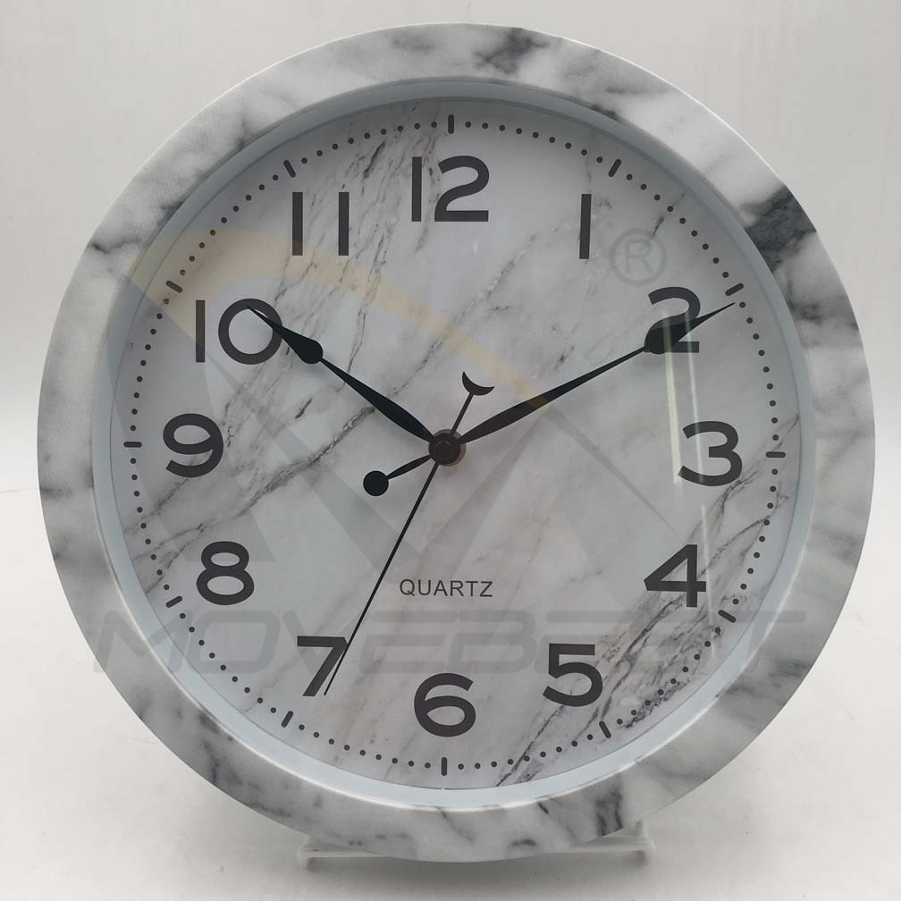 Plastic Wall Clock Marble Stone Finishing Round 12 inch -6156(图6) 6156 Marble(图6)
