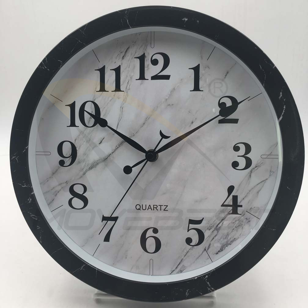 Plastic Wall Clock Marble Stone Finishing Round 12 inch -6156(图5) 6156 Marble(图5)