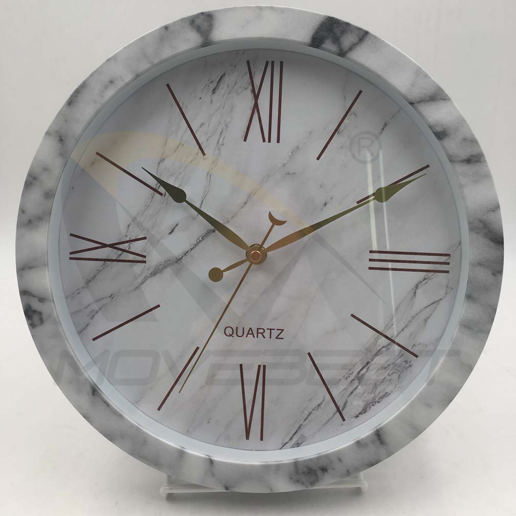 Plastic Wall Clock Marble Stone Finishing Round 12 inch -6156(图7) 6156 Marble(图7)