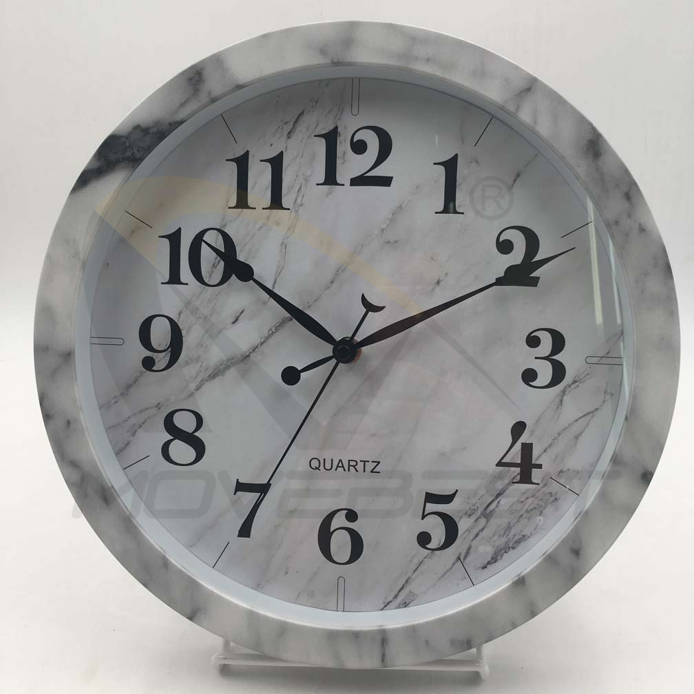 Plastic Wall Clock Marble Stone Finishing Round 12 inch -6156(图9) 6156 Marble(图9)