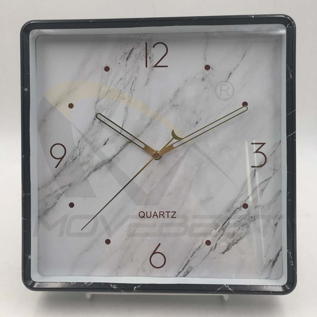 Plastic Wall Clock Square Mable Stone Finishing-9061(图2) 9061 Marble(图2)