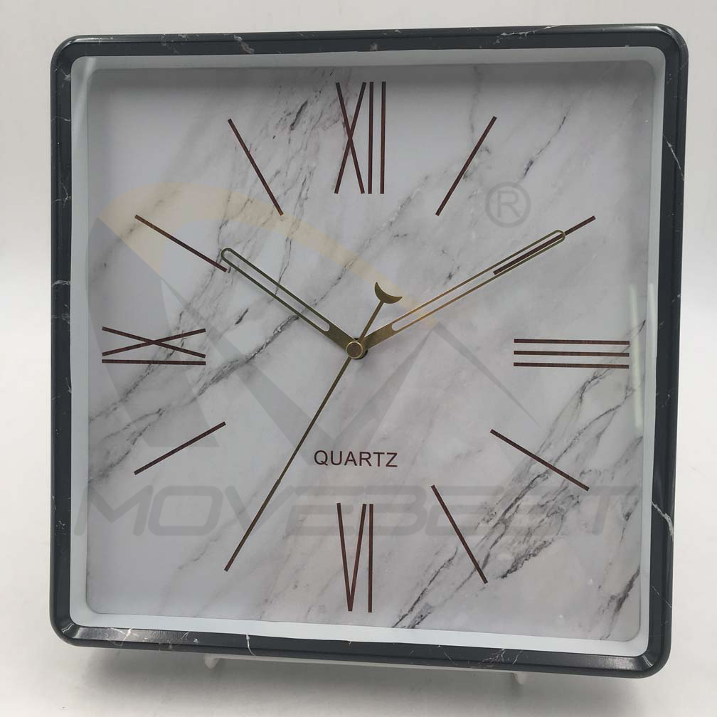 Plastic Wall Clock Square Mable Stone Finishing-9061(图1) 9061 Marble(图1)