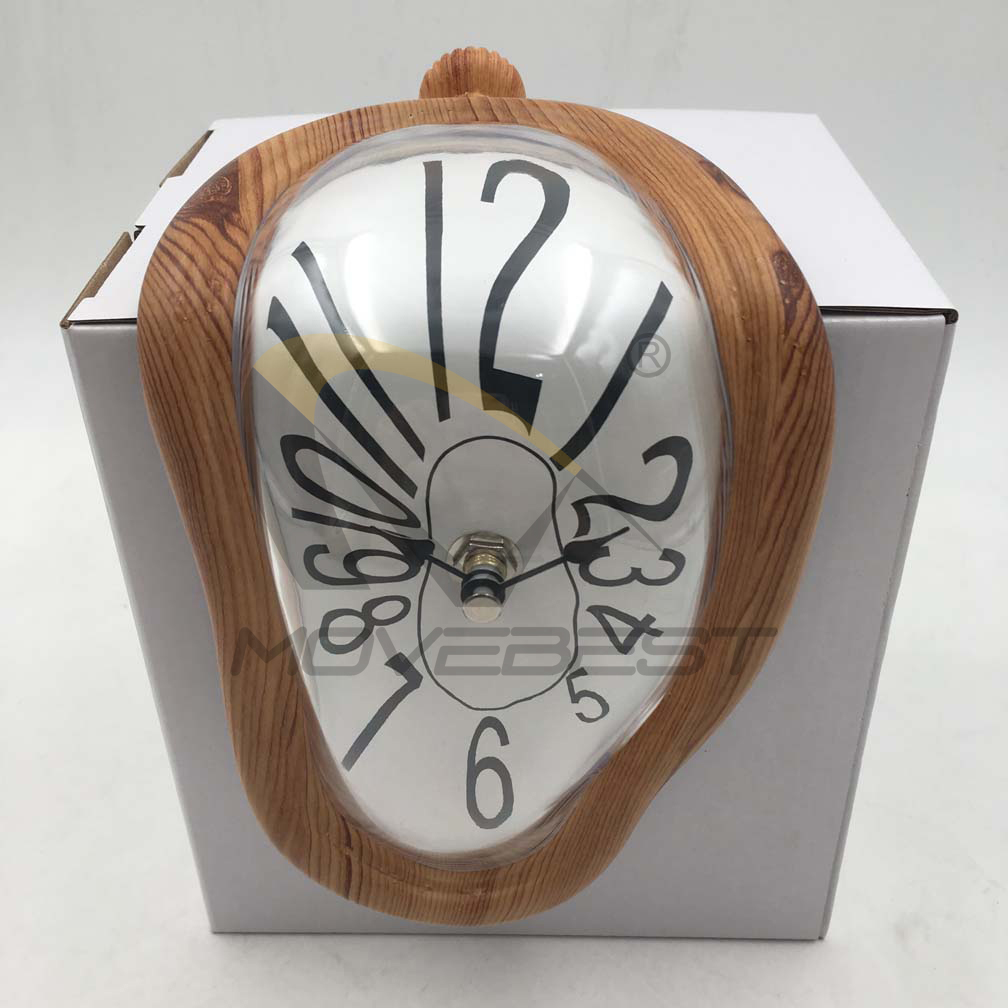 Plastic Table Clock Dali Wooden Finishing Clock-9063(图1) 9063 wood(图1)