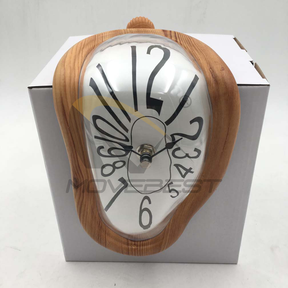 Plastic Table Clock Dali Wooden Finishing Clock-9063(图3) 9063 wood(图3)