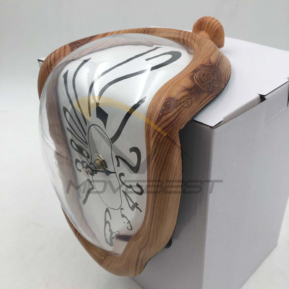 Plastic Table Clock Dali Wooden Finishing Clock-9063(图2) 9063 wood(图2)