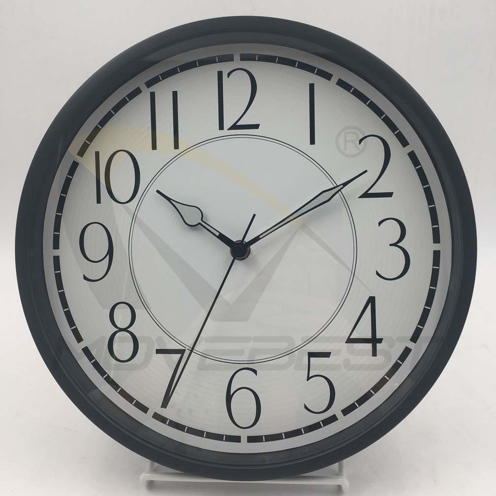 Plastic Wall Clock Wooden Finishing Silk-Print Glass 12 inch -9115(图11) 9115 wood(图11)