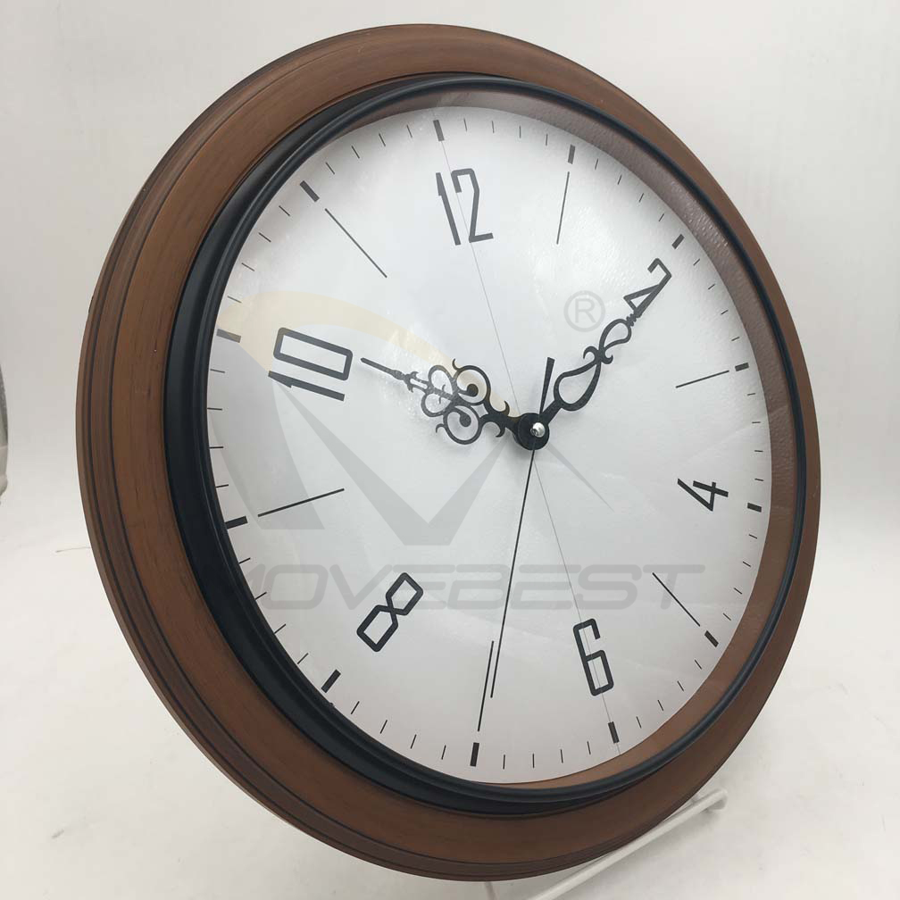 Plastic Wall Clock Wooden Finishing Clock 16inch-6147(图3) 6147 wood(图3)