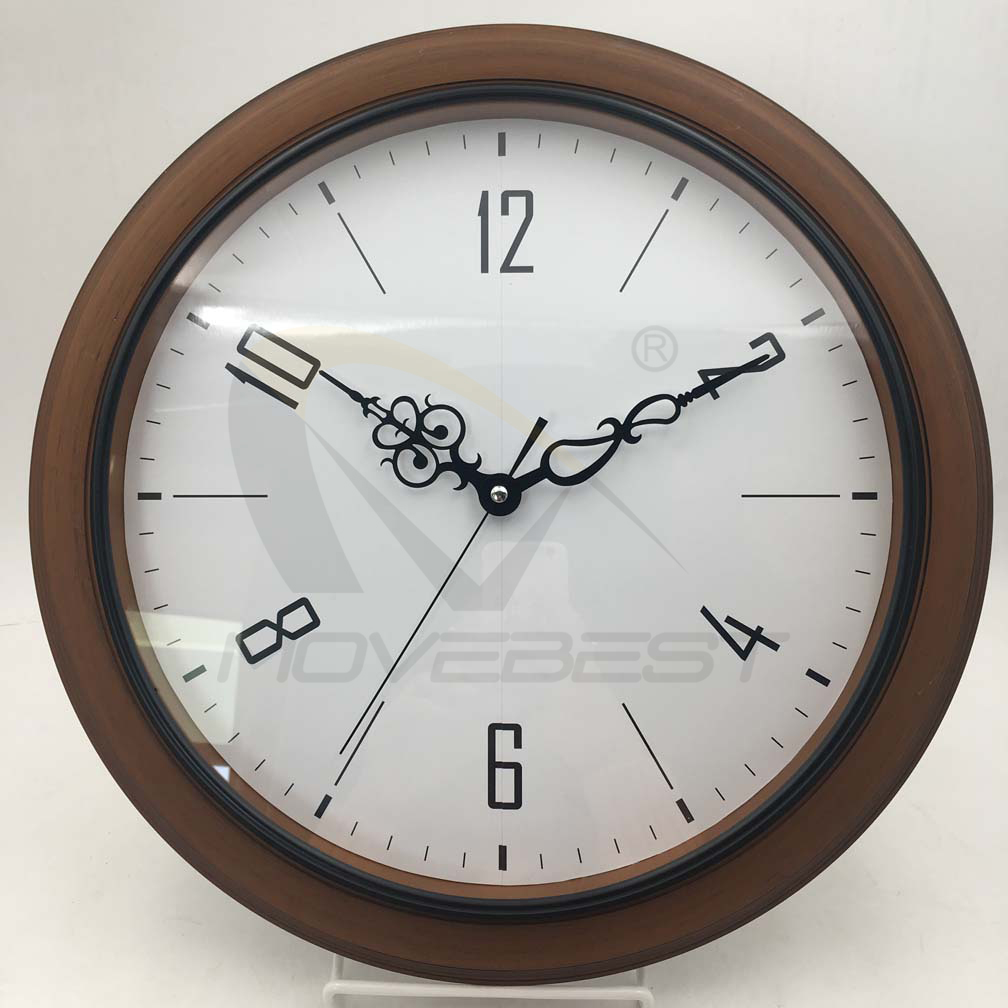 Plastic Wall Clock Wooden Finishing Clock 16inch-6147(图4) 6147 wood(图4)