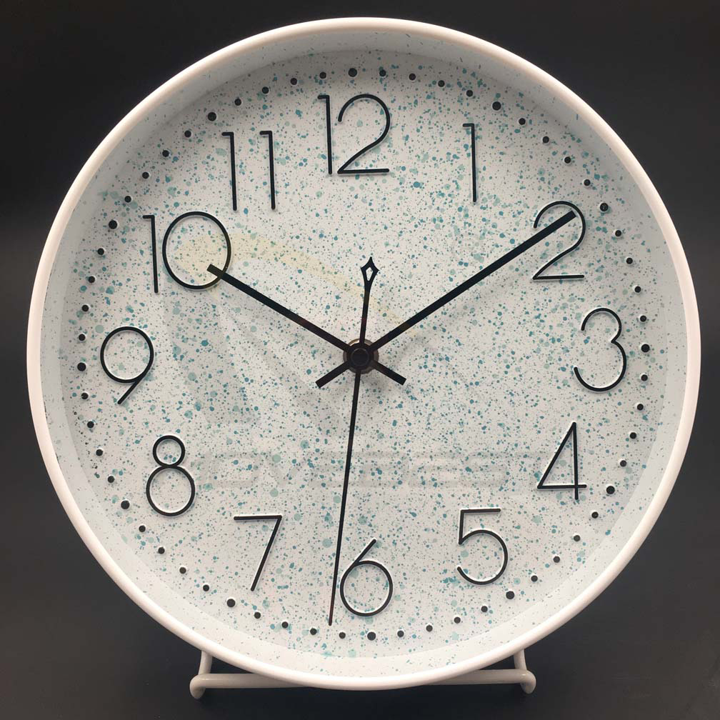 Plastic Wall Clock Slim Frame 10 inch-9219(图2) 9219 Pockmarks(图2)