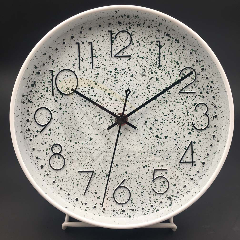 Plastic Wall Clock Slim Frame 10 inch-9219(图3) 9219 Pockmarks(图3)
