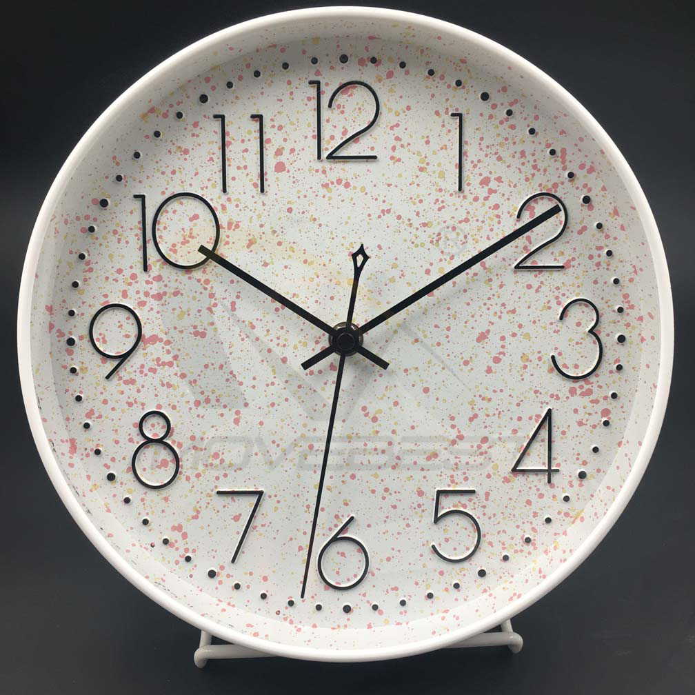 Plastic Wall Clock Slim Frame 10 inch-9219(图4) 9219 Pockmarks(图4)