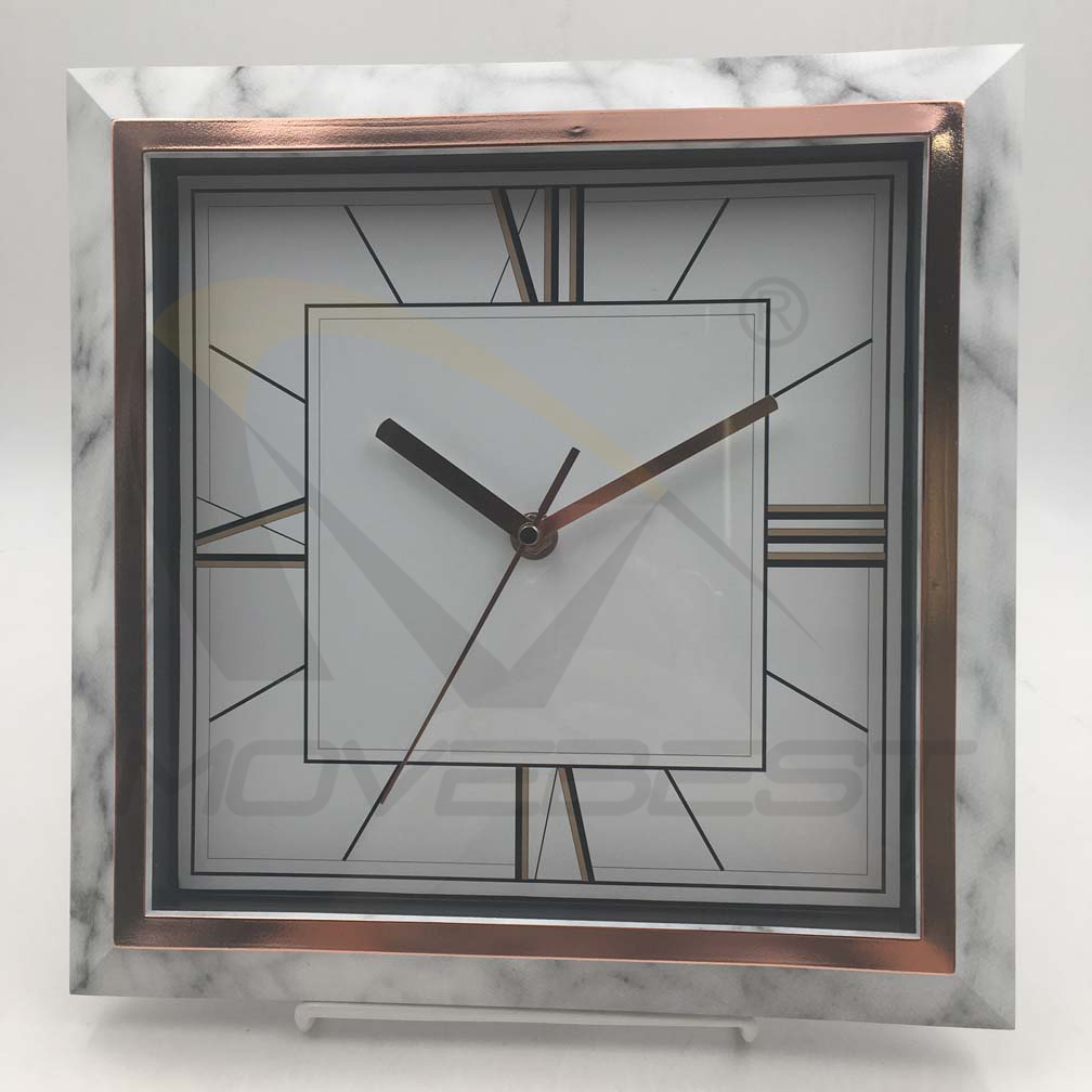 Plastic Wall Clock Square Mable Stone 11inch-6274(图2) 6274 Marble(图2)