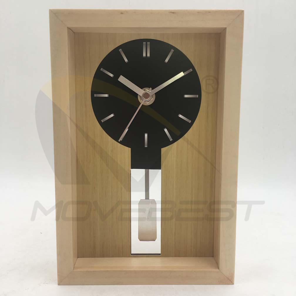 Square solid wood table clock(图2)