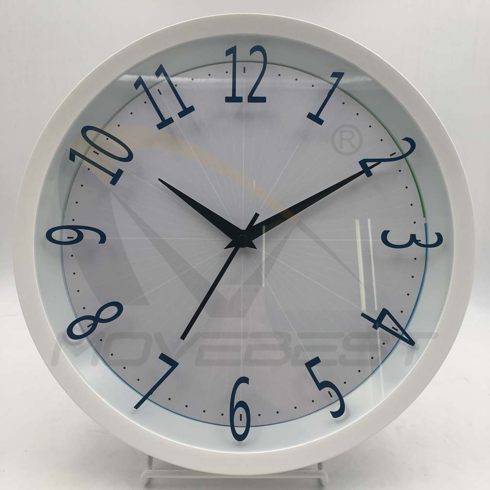 Plastic Wall Clock Round Silk-Print 13.5 inch -9075(图2) 9075 arrangement(图2)