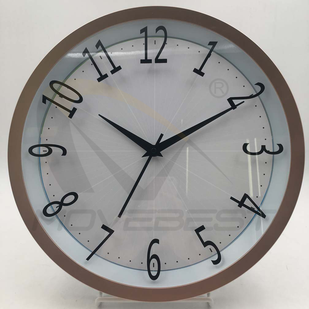 Plastic Wall Clock Round Silk-Print 13.5 inch -9075(图3) 9075 arrangement(图3)